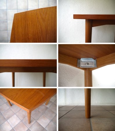 ウニコ unico ホルム HOLM ダイニングテーブル ( デスク / カフェテーブル ) W800 ウォールナット 北欧 60's ビンテージスタイル 廃盤・希少 定価￥53,784- ◇