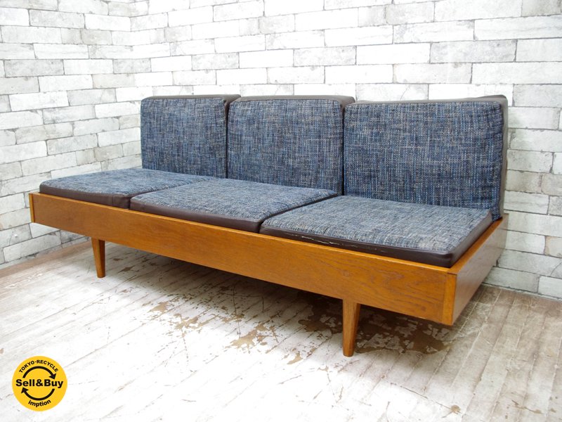 パシフィックファニチャーサービス Pacific furniture service P.F.S クラブシックス CLUB 6 ソファ 3シーター オーク材 ●