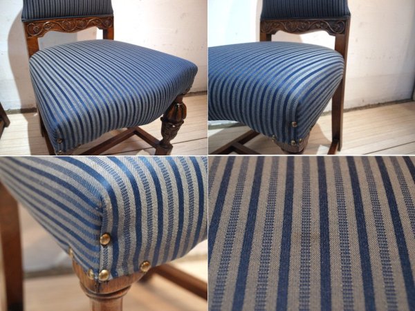 イギリス アンティーク UK Antique ダイニングチェア 2脚セット バルボスレッグ 英国 B ★