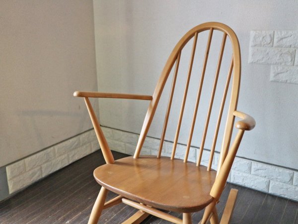 アーコール Ercol クェーカー ロッキングチェア 英国 ヴィンテージ アーム チェア ◎