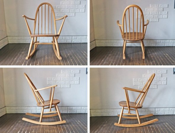 アーコール Ercol クェーカー ロッキングチェア 英国 ヴィンテージ アーム チェア ◎