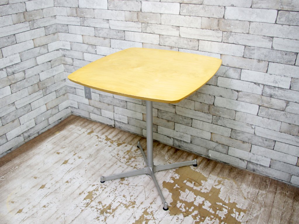 モモナチュラル Momo natural カフェテーブル スクエア メープル天板 Xレッグ ナチュラル ●