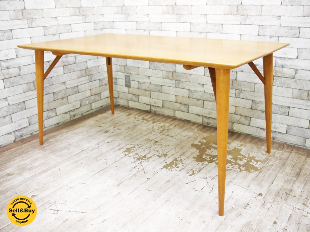 日進木工 Nissin ホワイトウッド White Wood シリーズ オーク材 ダイニングテーブル WOT-681 W150cm 定価￥179.280- ●