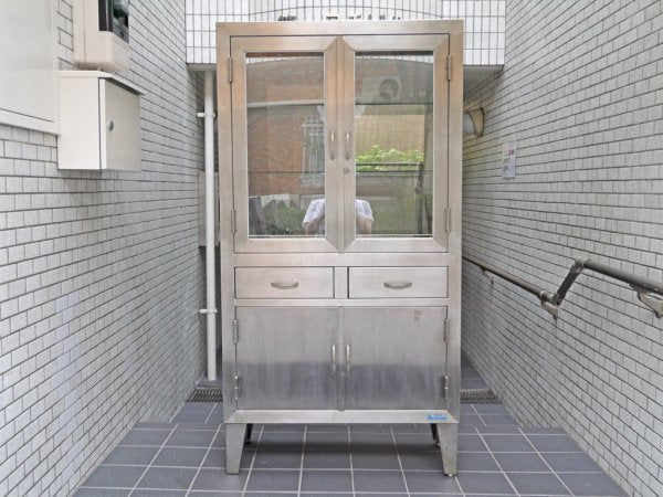 ケビント 医療棚 ドクターキャビネット 収納棚 飾り棚 スチール インダストリアル 工業系デザイン ■