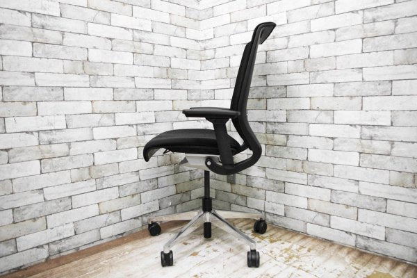 スチールケース Steelcase シンクチェア Think chair デスクチェア オフィスチェア アーム付き 布張り×メッシュ ●