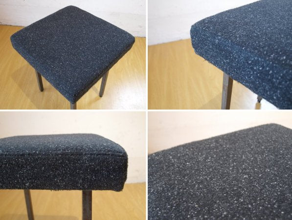 ジャーナルスタンダードファニチャー journal standard Furniture リージェントスツール Regent stool ブラックファブリック アイアンレッグ カフェスツール ★