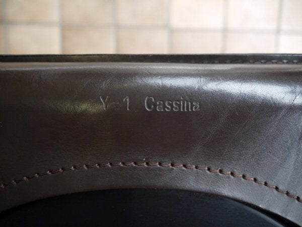 カッシーナ Cassina 412 キャブ CAB アームレスチェア 焦茶 巨匠マリオ・ベリーニ '77デザイン MoMAパーマネントコレクション 定価￥213,840- A ◇
