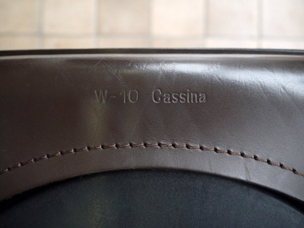 カッシーナ Cassina 412 キャブ CAB アームレスチェア 焦茶 巨匠マリオ・ベリーニ '77デザイン MoMAパーマネントコレクション 定価￥213,840- B ◇