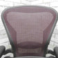 ハーマンミラー Herman Miller アーロンチェア Aeron Chair ランバーサポート Bサイズ グラファイトベース クラシックカーボン フル装備 レッド系カラー ●