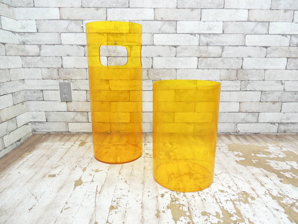 カルテル Kartell ウエストバスケット Waste baskets ダストボックス / 傘立て クリアイエロー ジーノ・コロンビーニ ●