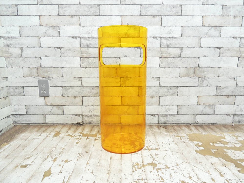 カルテル Kartell アンブレラスタンド Umbrella stands 傘立て / ダストボックス クリアイエロー ジーノ・コロンビーニ ●