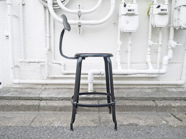 ニコルチェア NICOLLE CHAIR 60 ブラック スチール ハイチェア 専用牛革シートパッド付き ザ・コンランショップ THE CONRAN SHOP 取扱い 総額：46,440円 A ◇