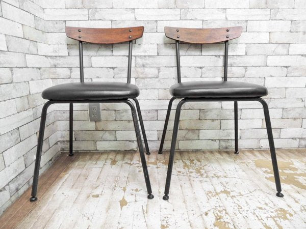 アクメ ファニチャー ACME Furniture グランビュー GRANDVIEW ダイニングチェア 2脚セット オーク材 アイアン脚 インダストリアル ●