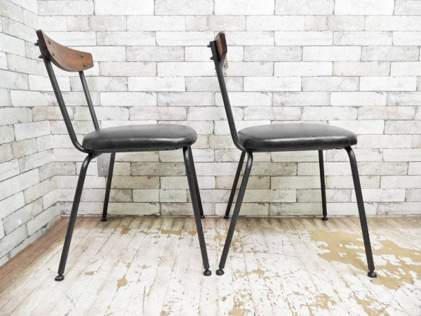 アクメ ファニチャー ACME Furniture グランビュー GRANDVIEW ダイニングチェア 2脚セット オーク材 アイアン脚 インダストリアル ●