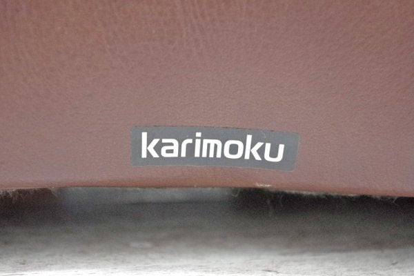 カリモク karimoku ZT73モデル 2人掛け ハイバックソファ 楢材 本革製シート 定価\262,440 ●