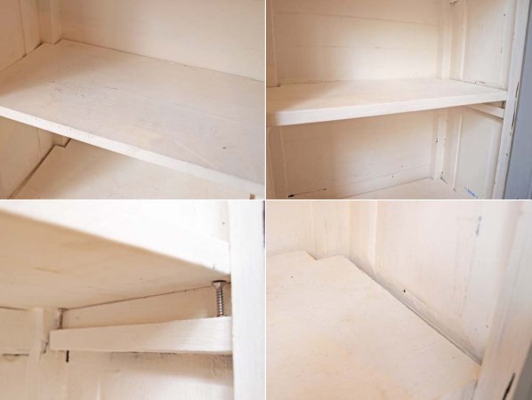 シャビーシック Shabby chic スリム ガラス キャビネット Slim galass cabinet グレーペイント ケビント ★