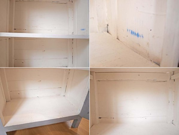 シャビーシック Shabby chic スリム ガラス キャビネット Slim galass cabinet グレーペイント ケビント ★