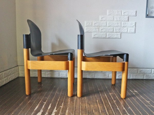 トーネット THONET フレックス サイドチェア FLEX Side Chair 2脚セット スタッキング 曲木 ゲルド・ランゲ デザイン ドイツ ◎