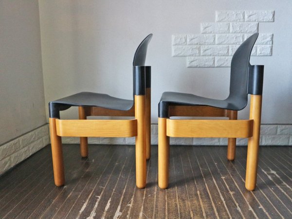 トーネット THONET フレックス サイドチェア FLEX Side Chair 2脚セット スタッキング 曲木 ゲルド・ランゲ デザイン ドイツ ◎