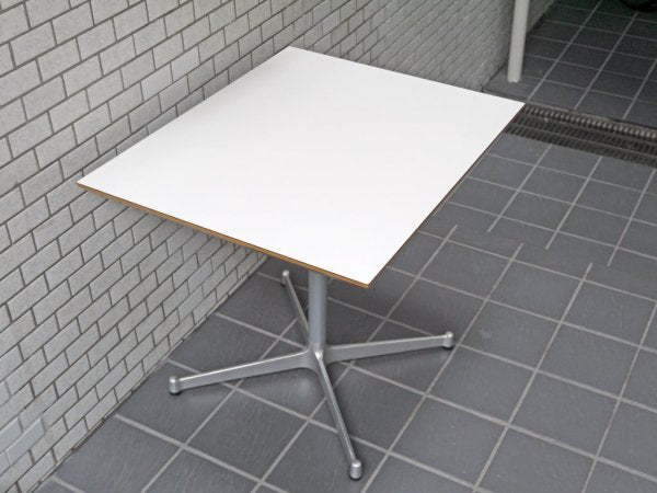 ディーアンドデパートメント D&DEPARTMENT カフェテーブル Cafe Table メラミン天板 クロームメッキ X脚 ミッドセンチュリー ■