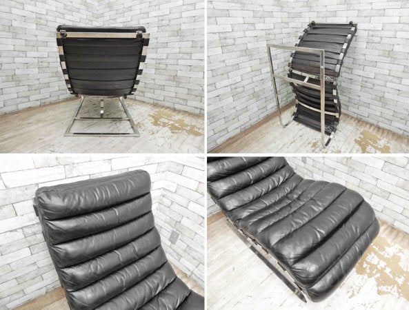 ハロ HALO ビルバオ デイベッド BILBAO DAYBED シェーズロング OLD SADDLE BLACK ビンテージ加工 ブラック 定価約216,000円 ●