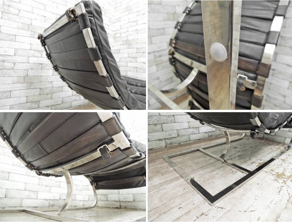 ハロ HALO ビルバオ デイベッド BILBAO DAYBED シェーズロング OLD SADDLE BLACK ビンテージ加工 ブラック 定価約216,000円 ●