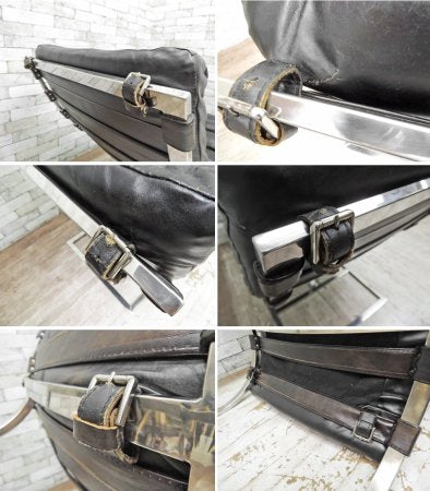 ハロ HALO ビルバオ デイベッド BILBAO DAYBED シェーズロング OLD SADDLE BLACK ビンテージ加工 ブラック 定価約216,000円 ●