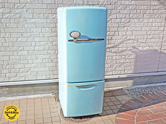 ナショナル National ウィル WiLL シリーズ パーソナルノンフロン冷凍冷蔵庫 フリッジミニ FRIDGE mini 廃盤希少色 ターコイズブルー '03年式 162L ◇