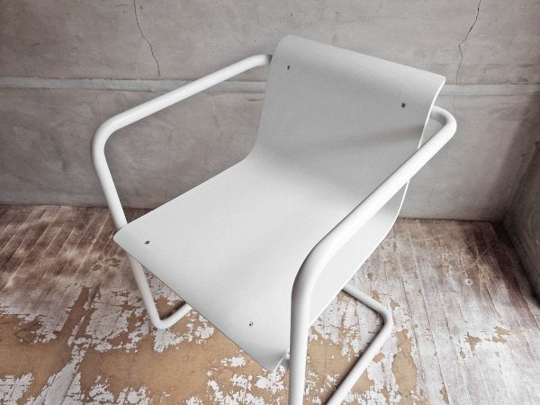 無印良品 MUJI スチールパイプ アームチェア ホワイト トーネット THONET ♪