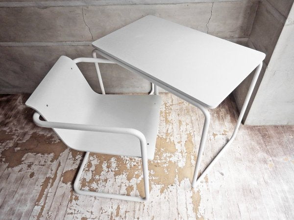 無印良品 MUJI スチールパイプ アームチェア ホワイト トーネット THONET ♪