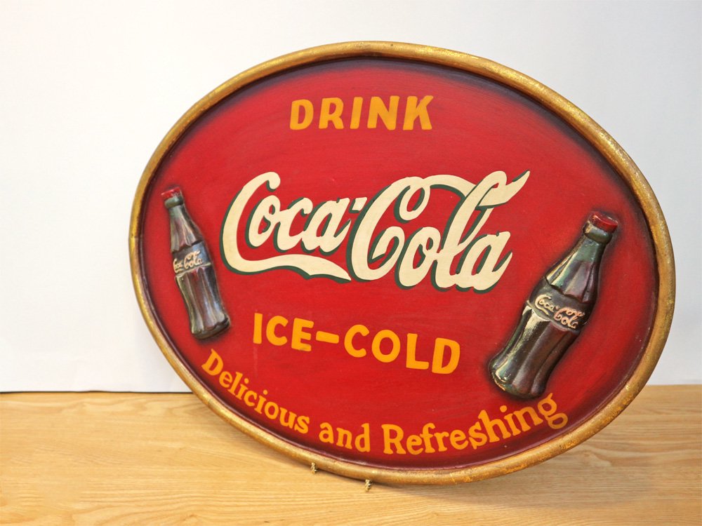 コカ・コーラ Coca-Cola 木製看板 ウッドサイン ビンテージ ◎