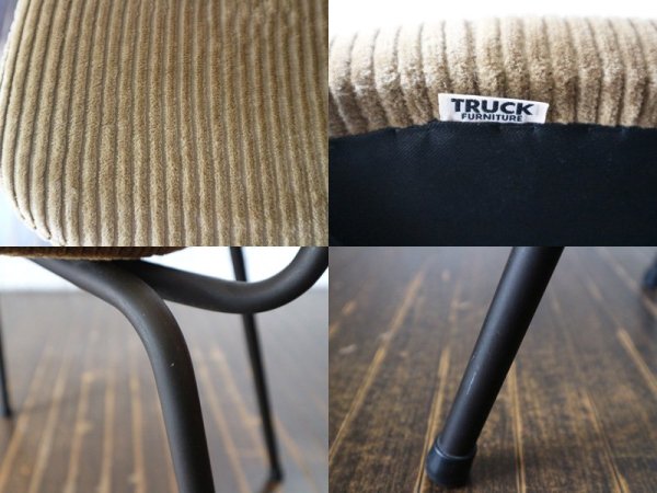 トラックファニチャー TRUCK FURNITURE SUTTO DINING CHAIR ダイニングチェア コーデュロイ×スチールフレーム ◎