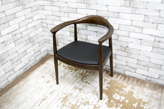 ハンス・J・ウェグナー Hans J Wegner ザ・チェア THE CHAIR ブラウン アッシュ材 リプロダクト品 北欧スタイル ●