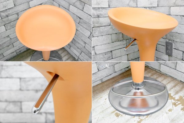 マジス MAGIS ボンボスツール BOMBO STOOL ステファノ・ジョバンノーニ ガス昇降 カウンターチェア オレンジ ●