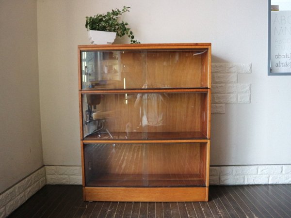 イギリス アンティーク キャビネット オーク材 スタッキング ブックケース 英国 飾り棚 GlobeWernicke グローブ・ヴェルニッケ スタイル ◎