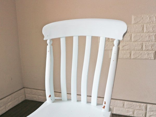 イギリス アンティーク ウィンザーチェア ライトブルー ペイント ダイニングチェア シャビーシック ブロカント ◎