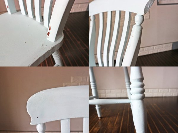 イギリス アンティーク ウィンザーチェア ライトブルー ペイント ダイニングチェア シャビーシック ブロカント ◎