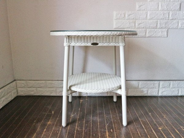 ロイドルーム LLOYD LOOM サイドテーブル SIDE TABLE No.7118 ホワイト カフェテーブル ◎