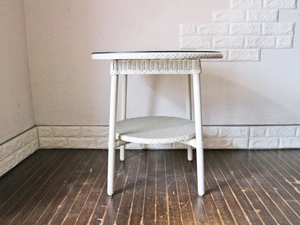 ロイドルーム LLOYD LOOM サイドテーブル SIDE TABLE No.7118 ホワイト カフェテーブル ◎