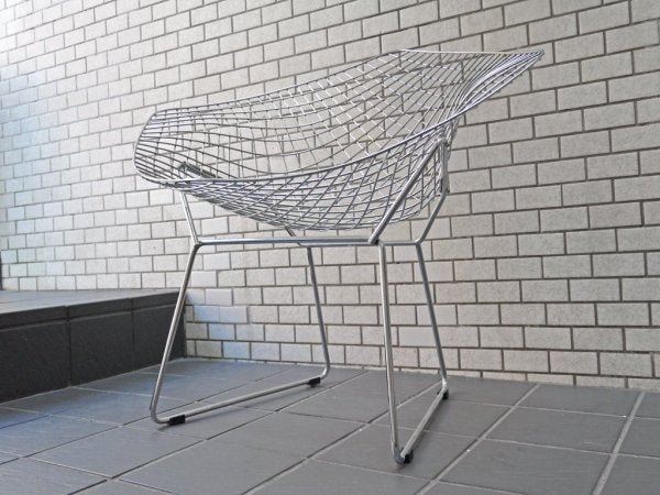 ハリーベルトイア Harry Bertoia ダイヤモンドチェア リプロダクト スチールワイヤー クローム ミッドセンチュリー ■