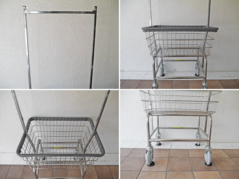 R&B ワイヤープロダクト R&B Wire Product ランドリーカートダブルポール LAUNDRY CART DOUBLE POLE P.F.S取扱 USA 定価\32,400- ◇