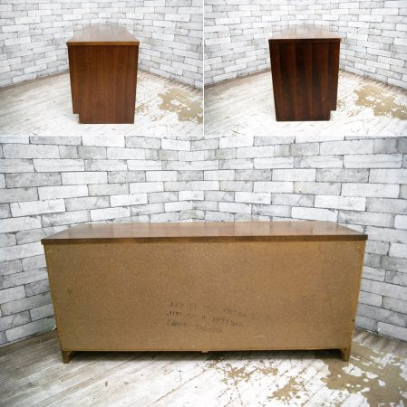 バセットファニチャー Bassett Furniture サイドボード ローボード USビンテージ 抽斗4杯 ●