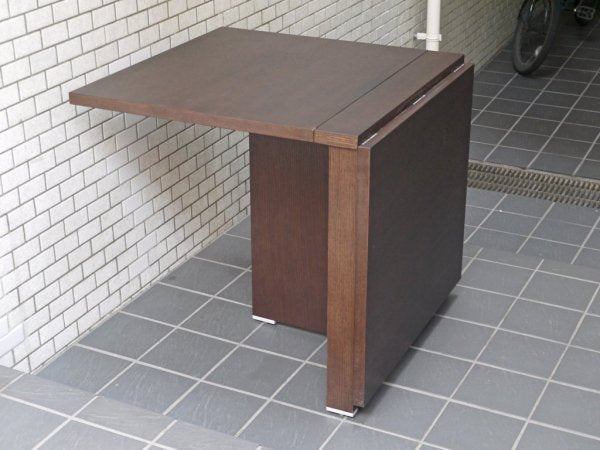 モーダエンカーサ moda en casa バタフライ ダイニングテーブル 2+2 Table オーク材 ダークブラウン シンプルモダン ■