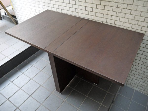 モーダエンカーサ moda en casa バタフライ ダイニングテーブル 2+2 Table オーク材 ダークブラウン シンプルモダン ■