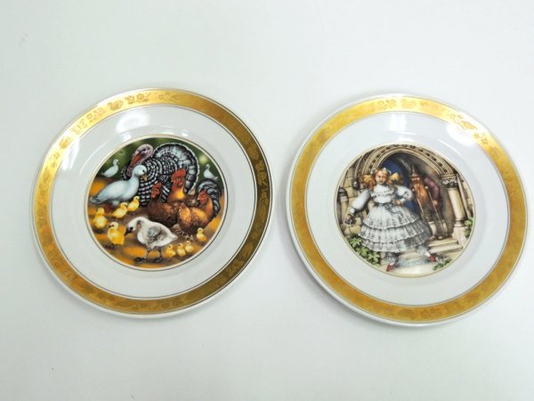 ロイヤルコペンハーゲン Royal Copenhagen アンデルセン童話 プレート12枚組 100周年限定品 デンマーク●