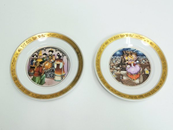 ロイヤルコペンハーゲン Royal Copenhagen アンデルセン童話 プレート12枚組 100周年限定品 デンマーク●