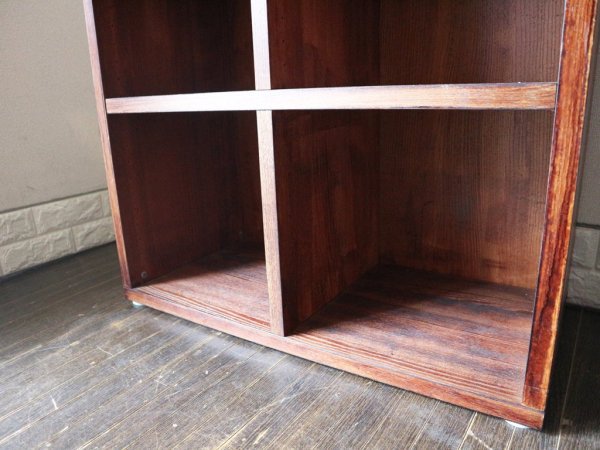 シンプルスタイル オープンシェルフ 2×２ ブラウン 棚　キャビネット ◎