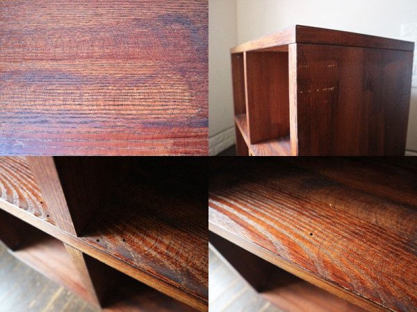 シンプルスタイル オープンシェルフ 2×２ ブラウン 棚　キャビネット ◎