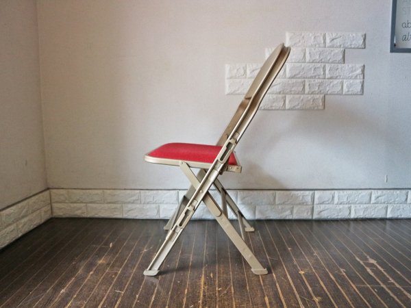 クラリン CLARIN フォールディングチェア 折り畳みチェア Folding chair SANDLER レッド ファブリッククッション仕様 パシフィックファニチャーサービス取扱 ◎