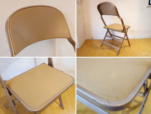 クラリン CLARIN フォールディングチェア 折り畳みチェア Folding chair SANDLER ベージュ ファブリッククッション仕様 P.F.S取扱 ★